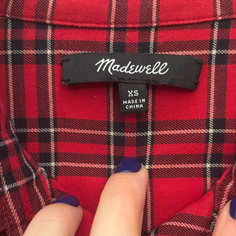 Madewell Ex-Boyfriend Plaid Shirt - Picture 2 of 8